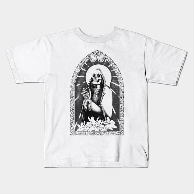 Santa Muerte Praying - Saint of Death Kids T-Shirt by Art of Arklin